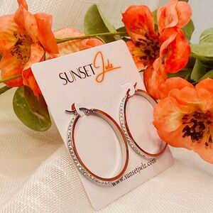 SEXY ‘DIAMOND’ HOOP EARRINGS IN SILVER